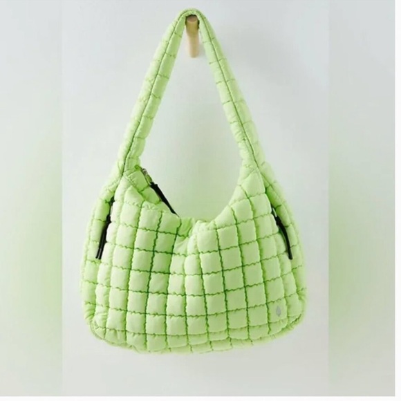 Free People Quilted Carryall Pale Neon - Lime Green - Limited Edition - Picture 8 of 10